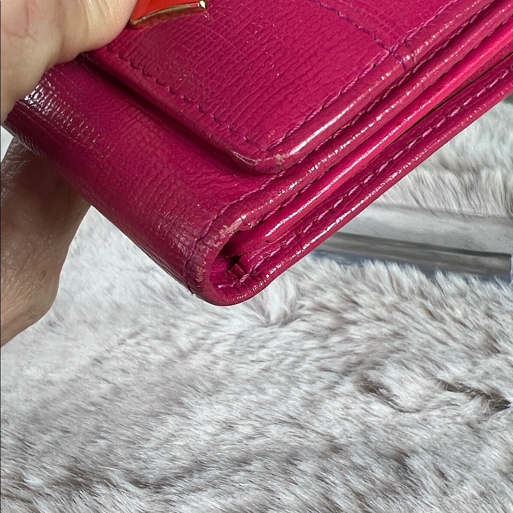 MCM Vintage Pink Leather Continental Tri-Fold Wallet - Picture 7 of 15